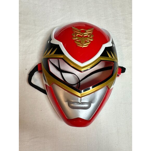 Red Ranger Mask Mighty Morphin Power Rangers Mega Force Bandai 2012 Hard Plastic - Picture 1 of 5